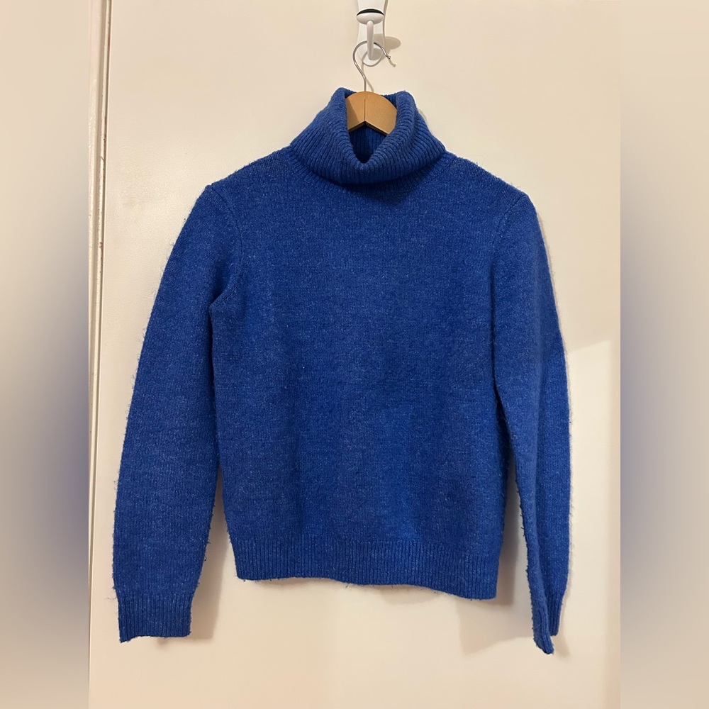 Cozy blue turtleneck sweater